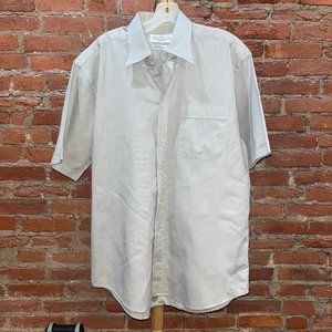 1990s Vintage Marks & Spencer Short Sleeved Oxford Shirt Size 15 1/12  39-40cm